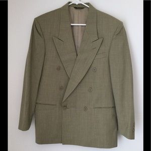 Perry Ellis Portfolio tan/olive blazer jacket size 40; pant 32x29 1/2
